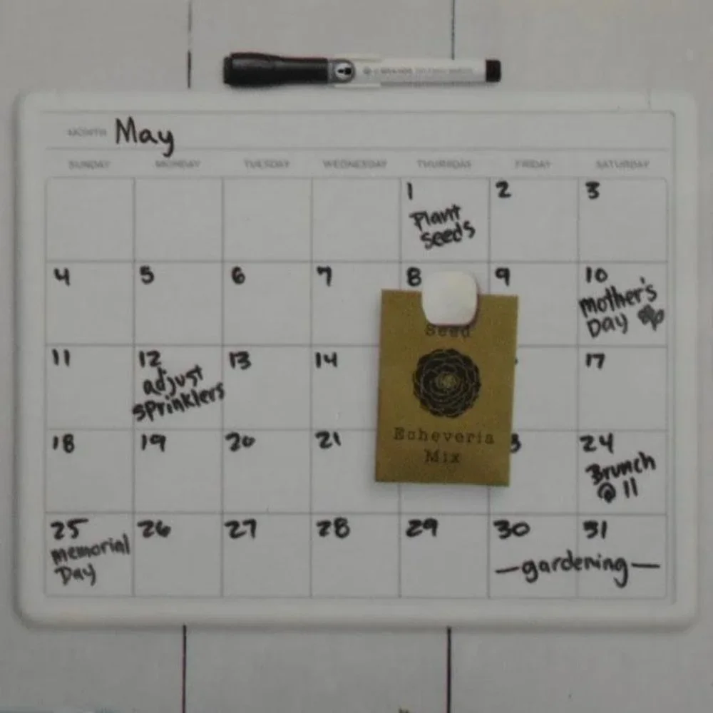 U Brands Magnetic Dry Erase Monthly Calendar Comtempo 14 x 11 White Surface Whit